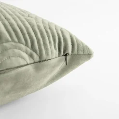 Poszewka welurowa geometryczna zielona JONES 45x45 cm