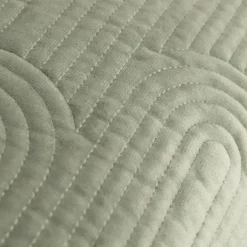 Poszewka welurowa geometryczna zielona JONES 45x45 cm