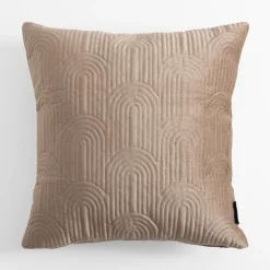 Poszewka welurowa geometryczna szara JONES 45x45 cm