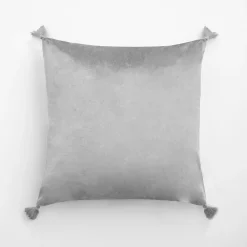 Poszewka welwetowa jasnoszara ADRIA 45x45 cm