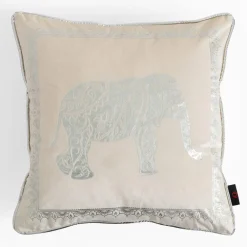 Poszewka ze słoniem biała DAIRA 45x45 cm