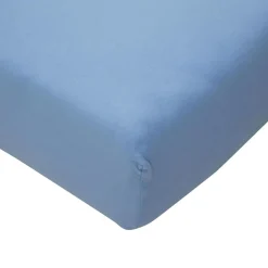 Prześcieradło JERSEY z gumką niebieskie 60x120 cm