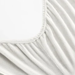 Prześcieradło polarowe kremowe FLANO 140x200 cm