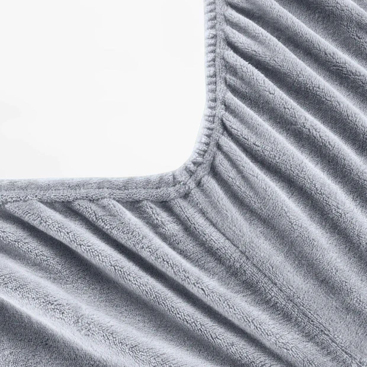 Prześcieradło polarowe srebrne FLANO 160x200 cm