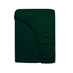 Prześcieradło z gumką butelkowa zieleń FROTTE 90x200 cm