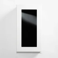 Przeszklony front drzwi PIANO 40x76,5 biały mat