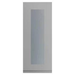 Przeszklony front drzwi PIANO 40x98 szary mat