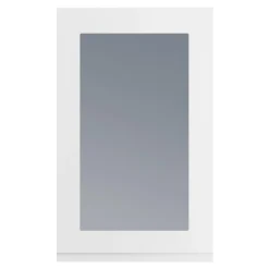 Przeszklony front drzwi PIANO 60x98 biały mat