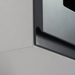 Przeszklony front drzwi PIANO PLUS 40x76,5 szary stalowy mat