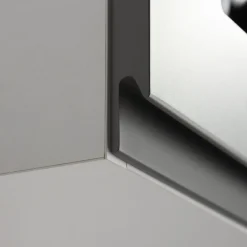 Przeszklony front drzwi PIANO 40x76,5 szary mat