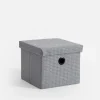 Pudełko do przechowywania szare 19x19x16 cm