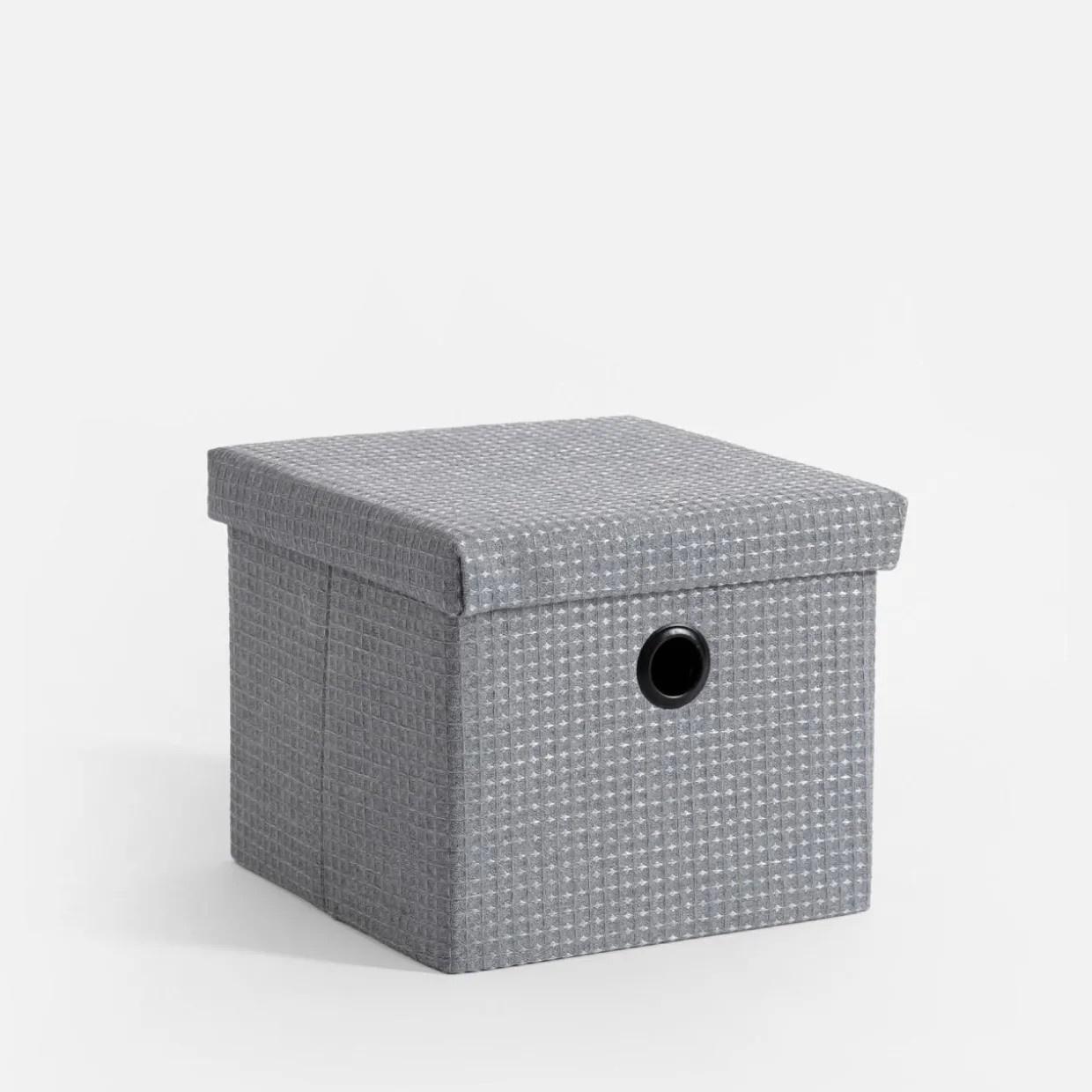 Pudełko do przechowywania szare 19x19x16 cm