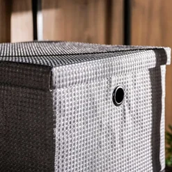 Pudełko do przechowywania szare 24x24x18 cm