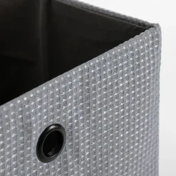 Pudełko do przechowywania szare 24x24x18 cm