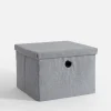 Pudełko do przechowywania szare 28x28x20 cm