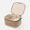 Pudełko na biżuterię beżowe 11x9x6 cm
