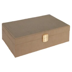 Pudełko na biżuterię jasnobrązowe 25x16x7 cm