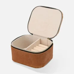 Pudełko na biżuterię jasnobrązowe 11x9x6 cm