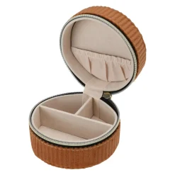 Pudełko na biżuterię jasnobrązowe 8x8x5,5 cm