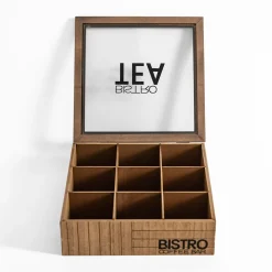 Pudełko na herbatę z 9 przegródkami BISTRO