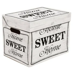 Pudełko ozdobne tekturowe z pokrywką ONE SWEET HOME