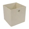 Pudło do przechowywania składane beżowe 30x30x30 cm