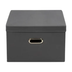 Pudło do przechowywania składane szare 28x28x27 cm