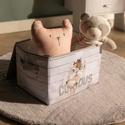 Pudło do przechowywania szare 37x27x26 cm