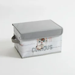 Pudło do przechowywania szare 27x20x16 cm