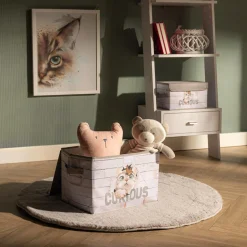 Pudło do przechowywania szare 27x20x16 cm