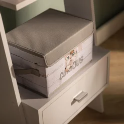 Pudło do przechowywania szare 27x20x16 cm