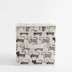 Pudło z pokrywą składane w koty 28x28x28 cm