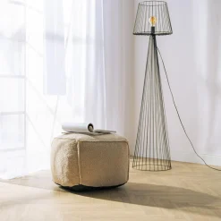 Puf beżowy boucle TASSTI