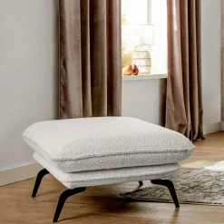 Puf biały MANDELLO PLUS