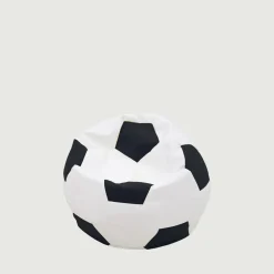 Puf piłka biało-czarny SPORT M