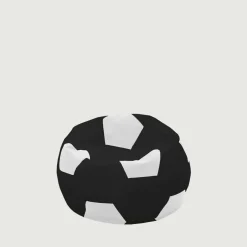 Puf piłka czarno-biały SPORT L