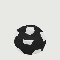 Puf piłka czarno-biały SPORT M