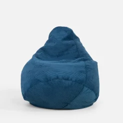 Puf sztruksowy niebieski BUZZI