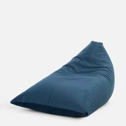 Puf welurowy niebieski RELAX LOUNGER