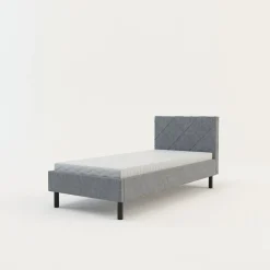 Rama łóżka szara BASIC ALBERTO 90x200 cm