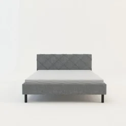 Rama łóżka szara BASIC ALBERTO 160x200 cm