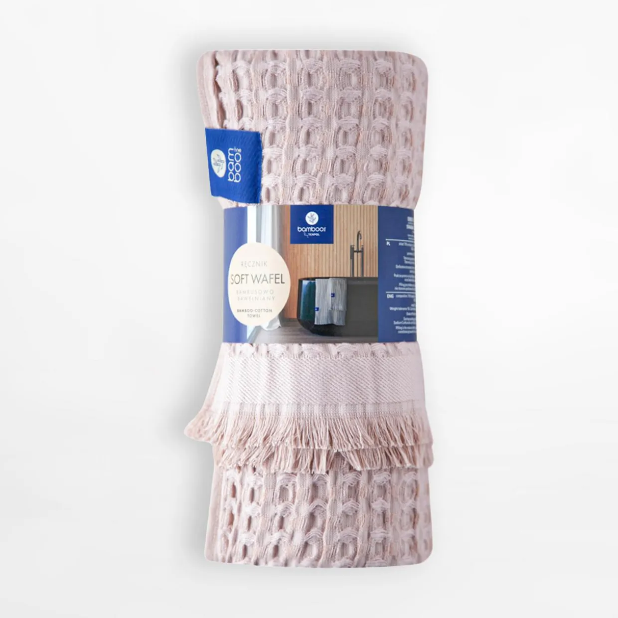 Ręcznik bambusowy różowy SOFT WAFEL BAMBOO SPA 80x160 cm
