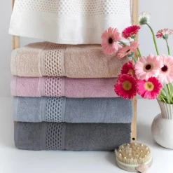 Ręcznik bawełniany ASTI beżowy 50x90 cm