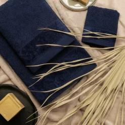 Ręcznik bawełniany ciemnoniebieski VITO 50x90 cm