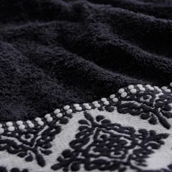 Ręcznik bawełniany czarno-biały AGADIR 30x50 cm