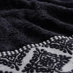 Ręcznik bawełniany czarno-biały AGADIR 70x140 cm