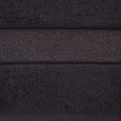 Ręcznik bawełniany czarny LIANA 50x90 cm