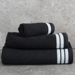 Ręcznik bawełniany czarny MADLEN 70x140 cm