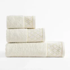 Ręcznik bawełniany kremowy LAYLA 70x140 cm