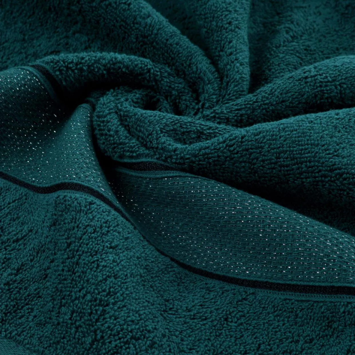 Ręcznik bawełniany zieleń turkusowa LIANA 70x140 cm